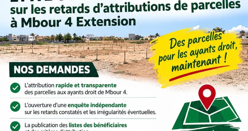 Mbour 4 : Face aux retards d’attribution des parcelles, des enquêtes réclamées pour faire la lumière